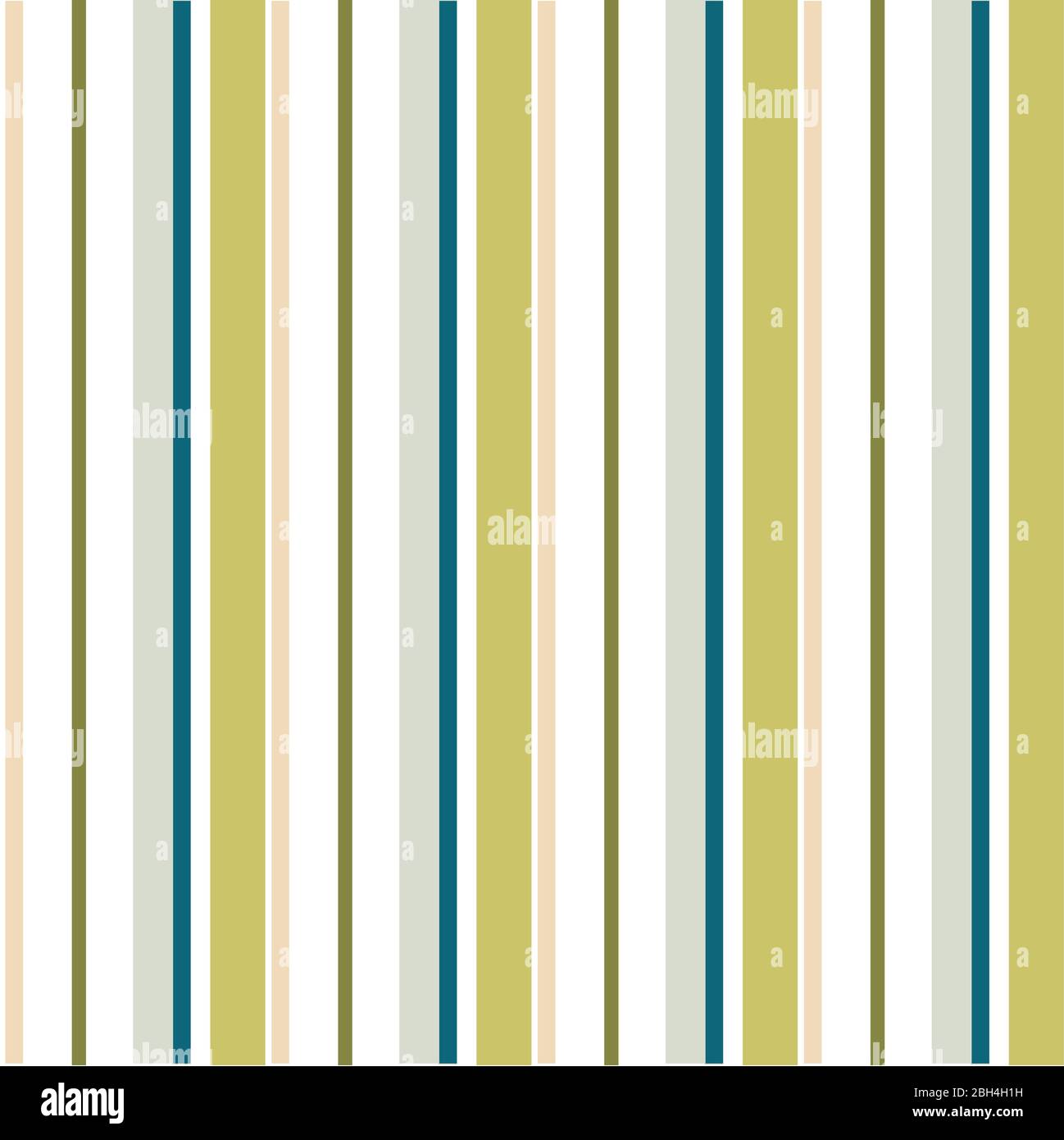 Abstrakt Vektor gestreift nahtloses Muster mit farbigen Streifen. Farbenfrohe Pastelltöne Stock Vektor