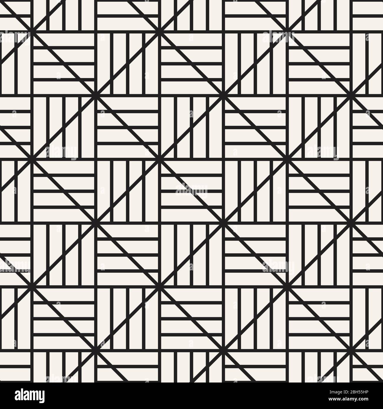 Vektor nahtlose Gittermuster. Moderne abstrakte Textur. Sich wiederholende geometrische Fliesen aus quadratischen und Rauten Elementen. Stock Vektor