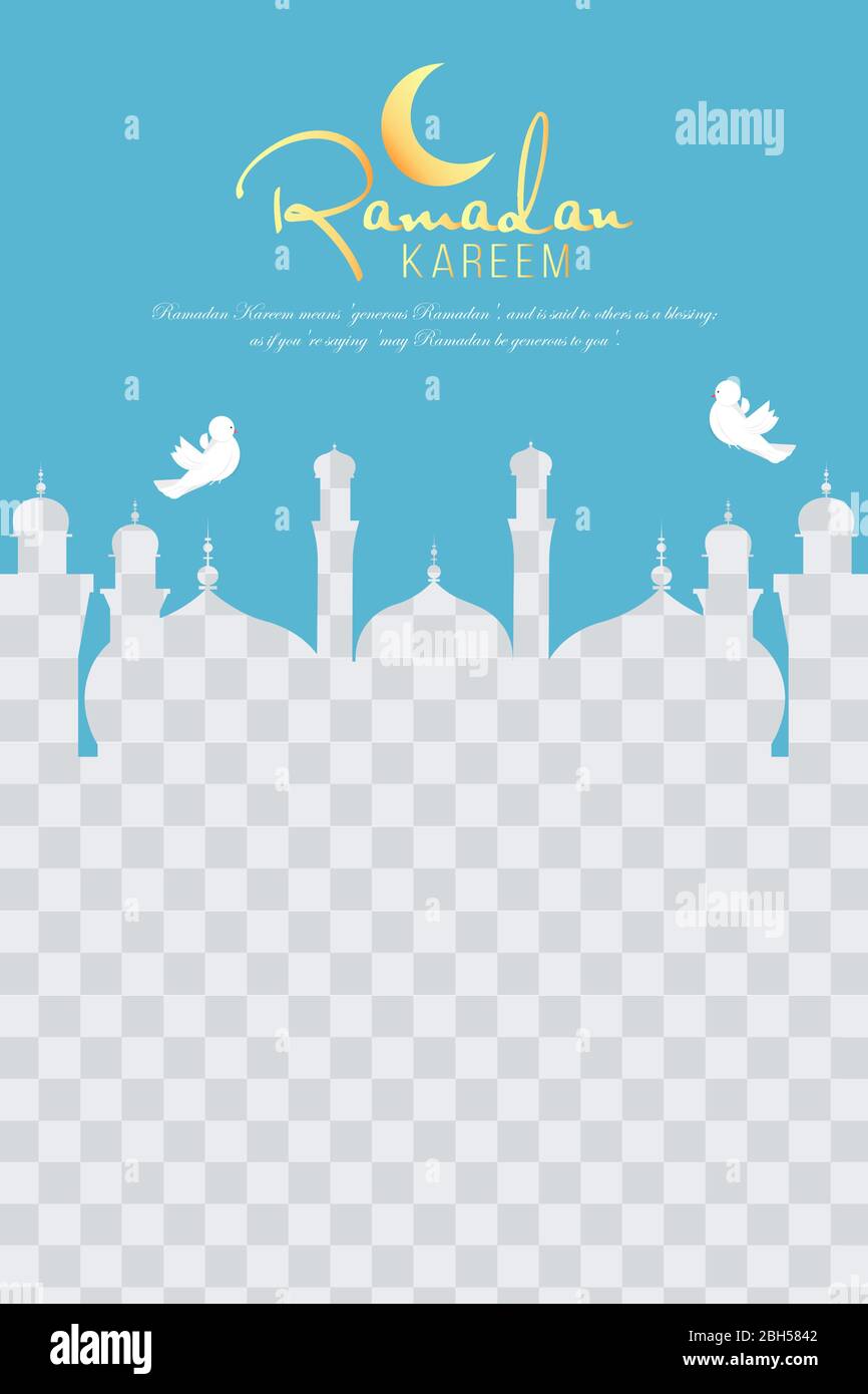 Silhouetten von Moscheen. Ramadan kareem Hintergrund. Schöne ramadan kareem Grußkarten Designs Stock Vektor