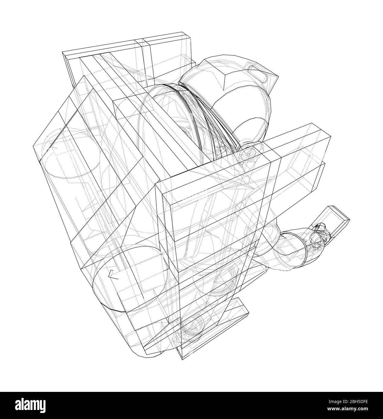 Astronaut Konzept. Vektor Rendering von 3d Stock Vektor
