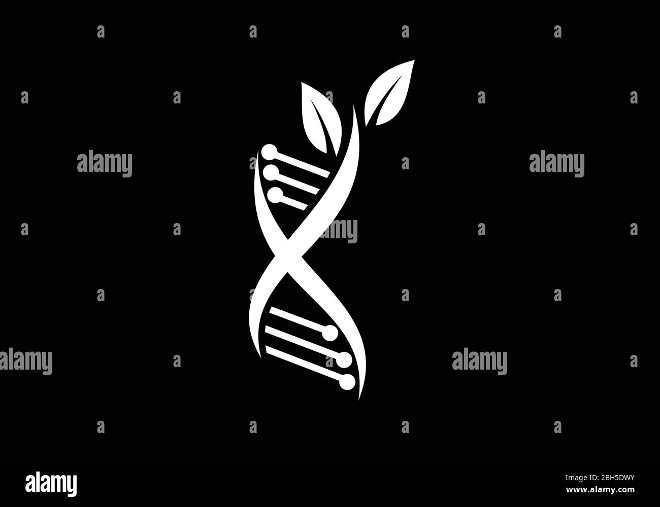 DNA-Vektor logo Vorlage. Genetik Vektor Design Stock Vektor