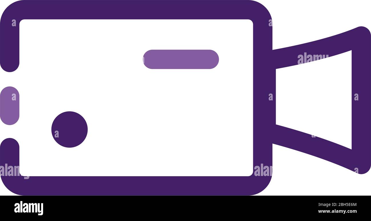 Zeilensymbol der Videokamera Stock Vektor
