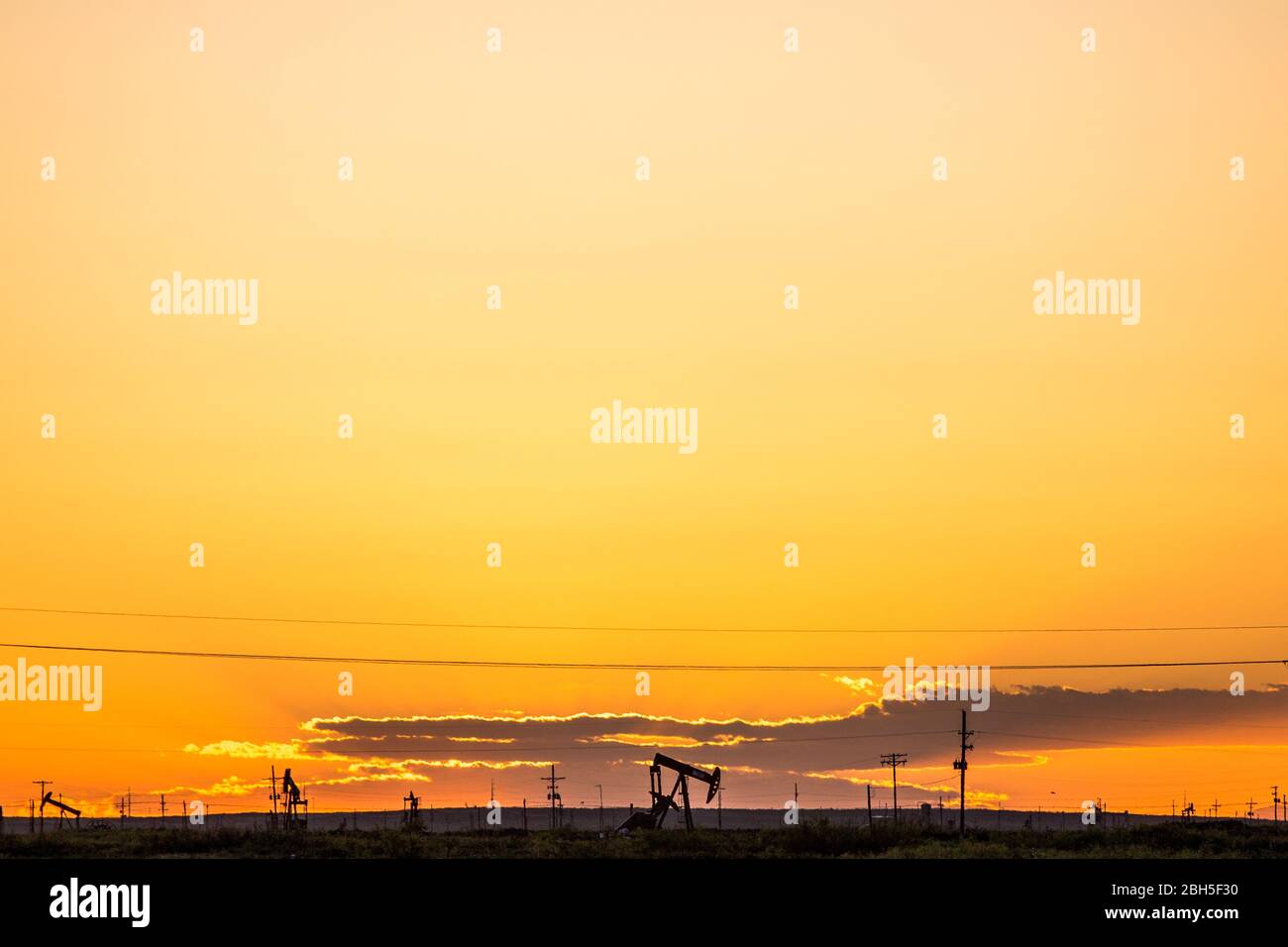 Eddy County, New Mexico, USA. April 2020. Ölfelder im Permian Basin in Eddy County, New Mexico. Quelle: Joel Angel Juarez/ZUMA Wire/Alamy Live News Stockfoto