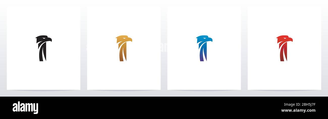 Eagle Head auf Letter Logo Design I Stock Vektor