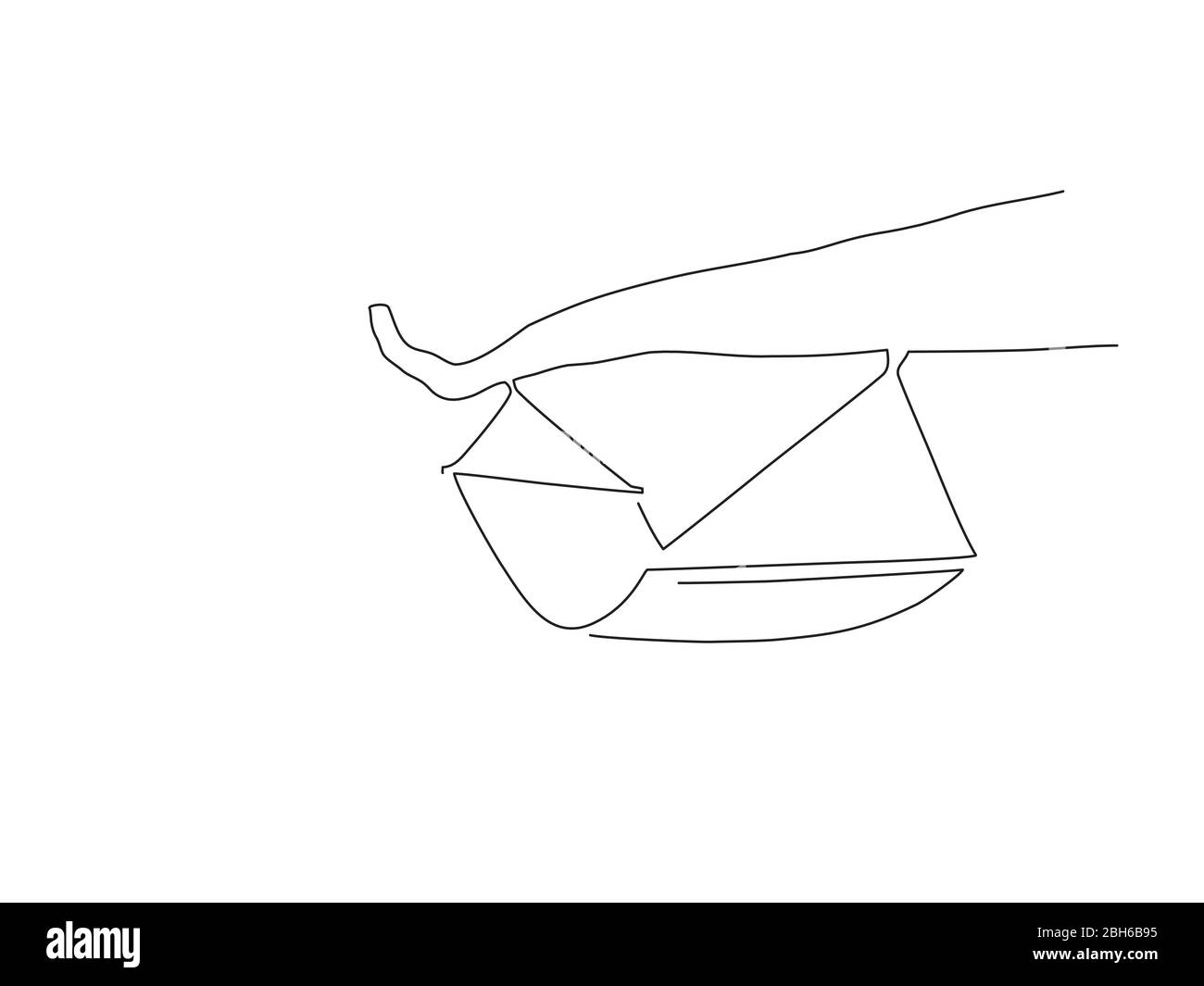 Menschen Reisen Linienzeichnung, Vektor Illustration Design. Stock Vektor