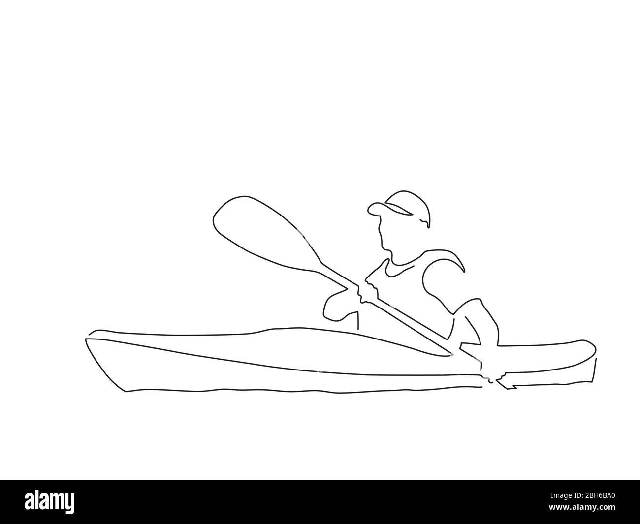 Outdoor Sport Linienzeichnung, Vektor Illustration Design. Stock Vektor