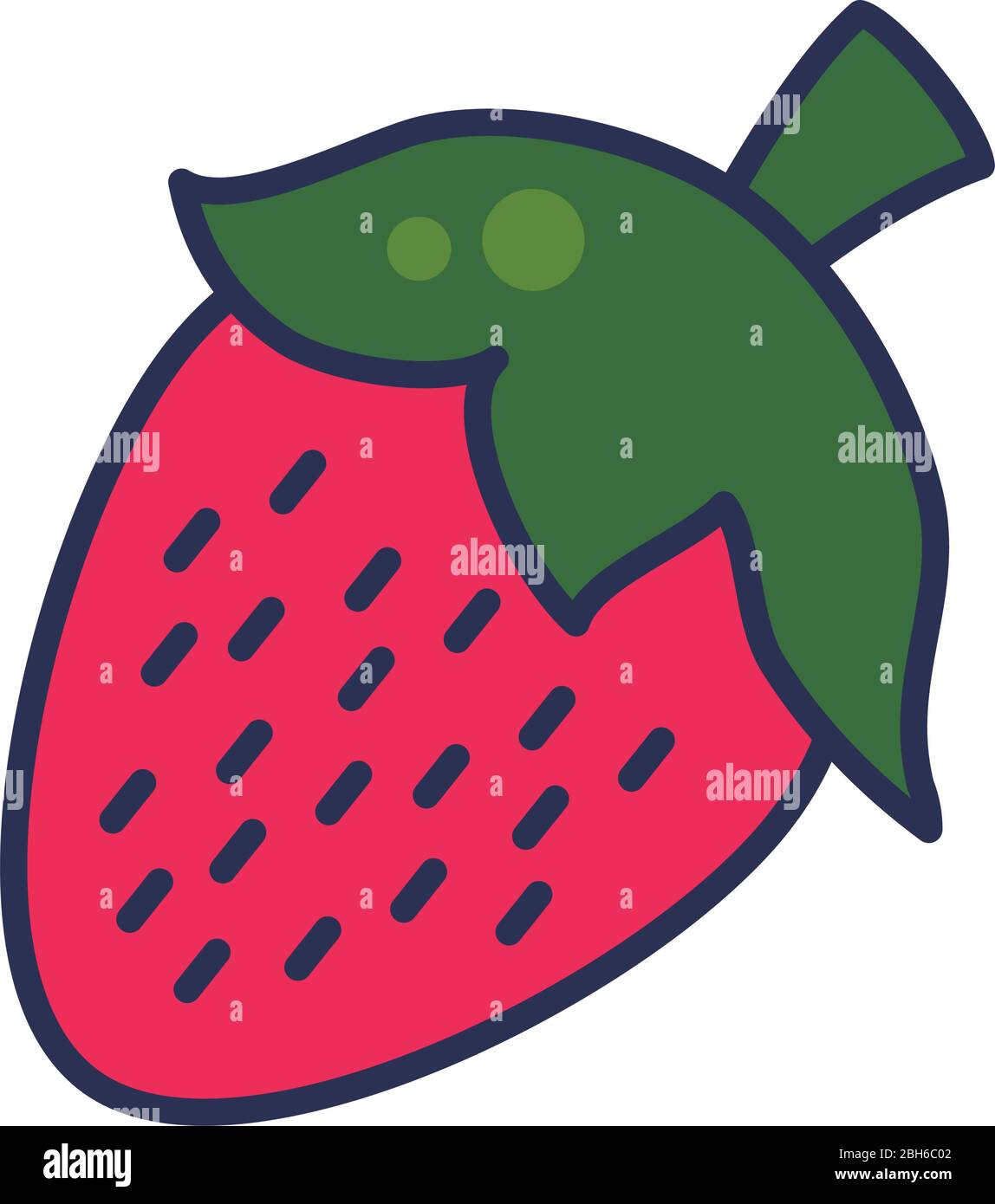 erdbeeren küche zutat druck, obst küche dekor,... Obst und Gemüse Konzept, Erdbeer-Symbol auf weißem Hintergrund, Linie ...