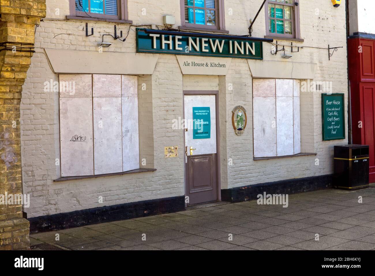 Ein geschlossener Pub in Biggleswade, England Stockfoto