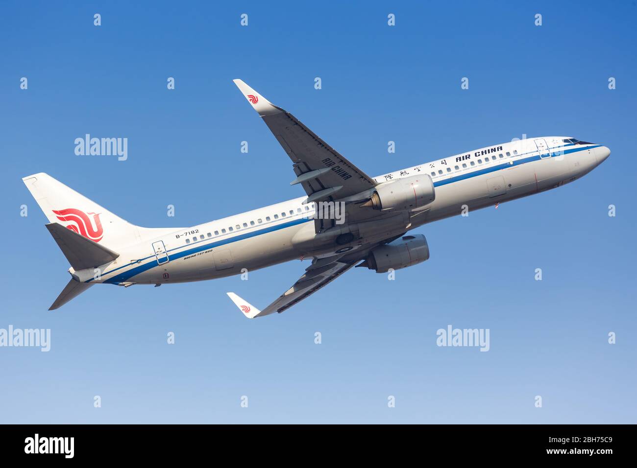 Tianjin, China – 29. September 2019: Air China Boeing 737-800 Flugzeug am Tianjin Flughafen (TSN) in China. Stockfoto