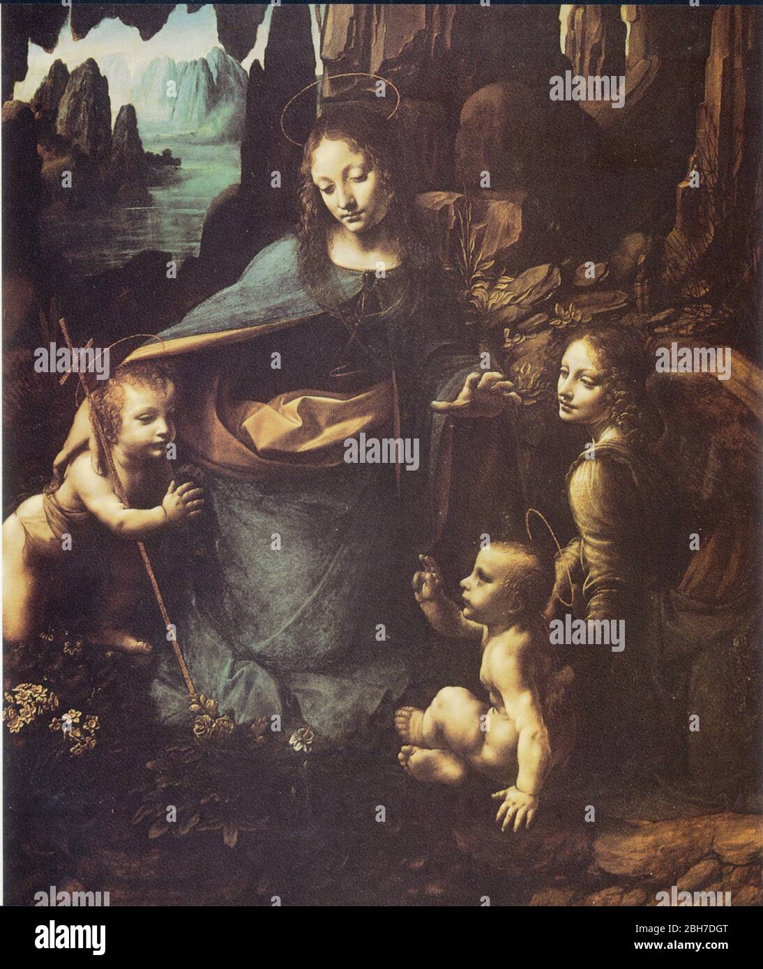 Leonardo da Vinci. Jungfrau der Felsen.1506-1508. Stockfoto