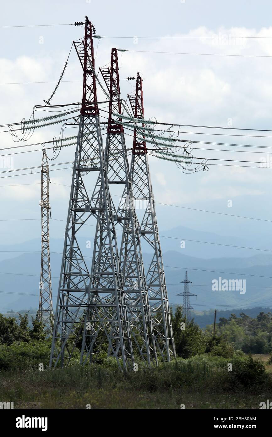 19.07.2018, Batumi, Adjaria, Georgia - Strompole. 00S180719D011CAROEX.JPG [MODELLFREIGABE: NICHT ZUTREFFEND, EIGENTUMSFREIGABE: JA (c) Caro Bilder / so Stockfoto