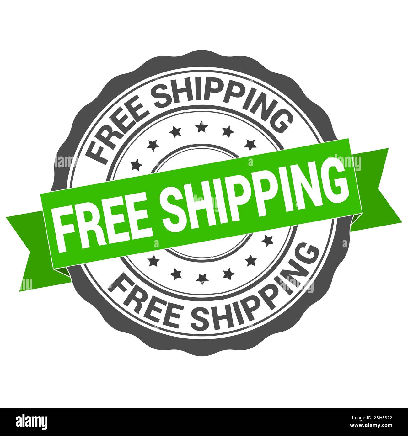 Kostenloser Versand. Stempel. Aufkleber. Siegel. Runde Grunge Vintage Band kostenloser Versand Zeichen Stock Vektor