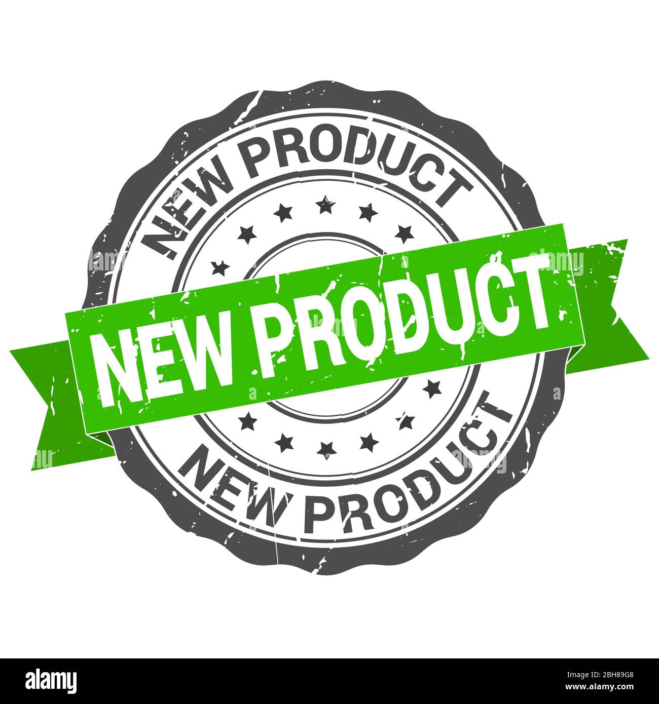 Neuer Produktstempel. Aufkleber. Siegel. Runde Grunge Vintage Band neues Produktschild Stock Vektor