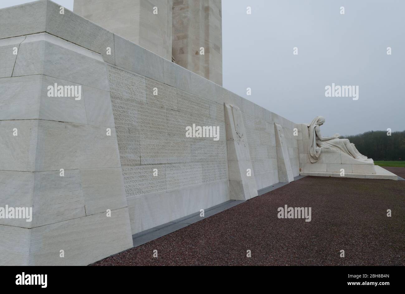 Vimy Ridge, Arras, Frankreich: 19. November 2012: Das Canadian National Memorial of Vimy Ridge erinnert an über 11,000 Männer der kanadischen Expeditionstruppe Stockfoto