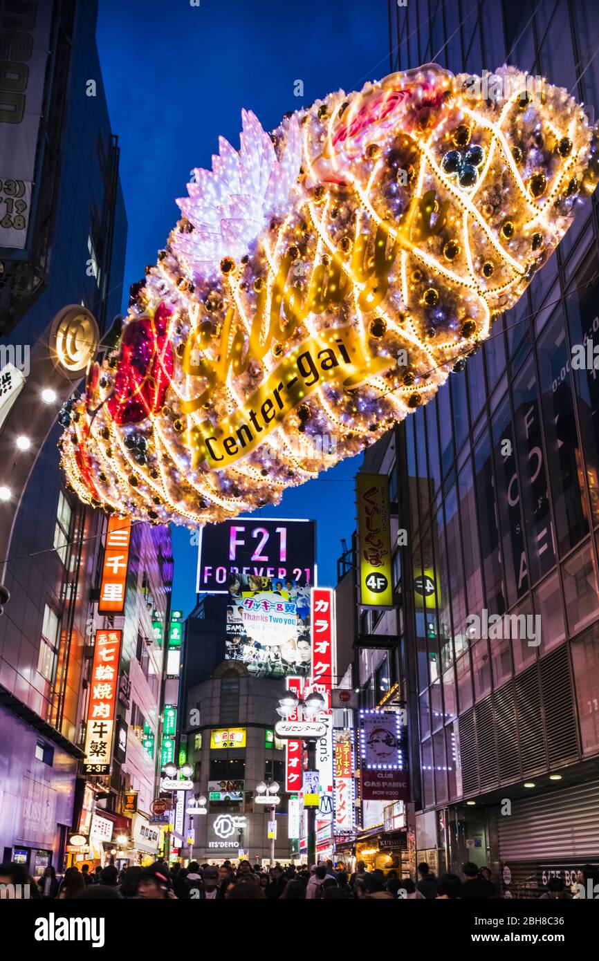 Japan, Honshu, Tokio, Shibuya, Einkaufsstraße Centre Gai Stockfoto