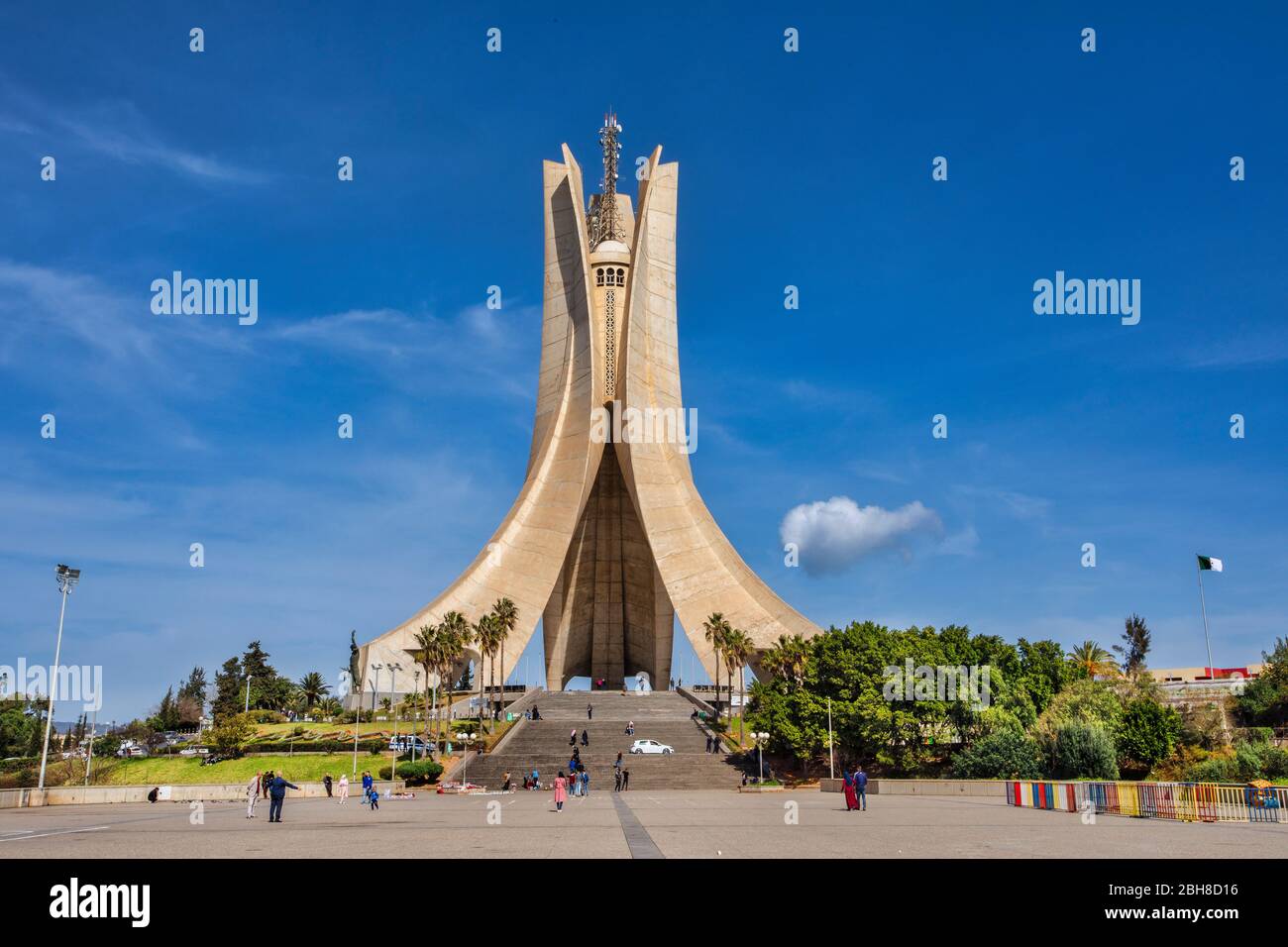 Argelia, Argel City, Märtyrerdenkmal, Memorial, Makam El Chahid Stockfoto