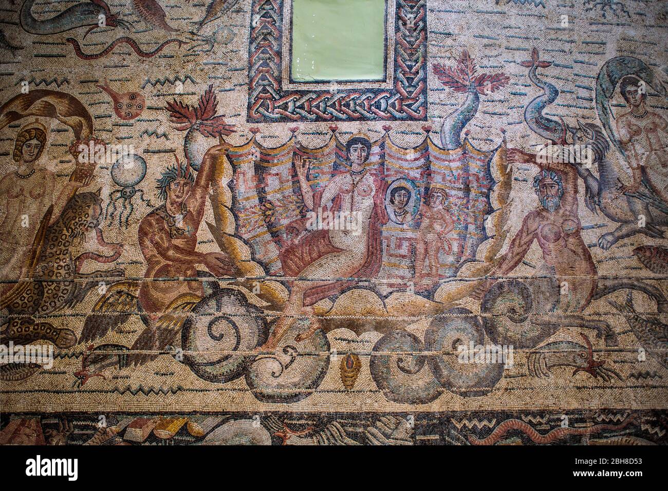 Argelia, Djemila City, römische Ruinen von Djemila City, UNESCO, W. H. Djemilla Archäologisches Museum, Römische Mosaiken Stockfoto