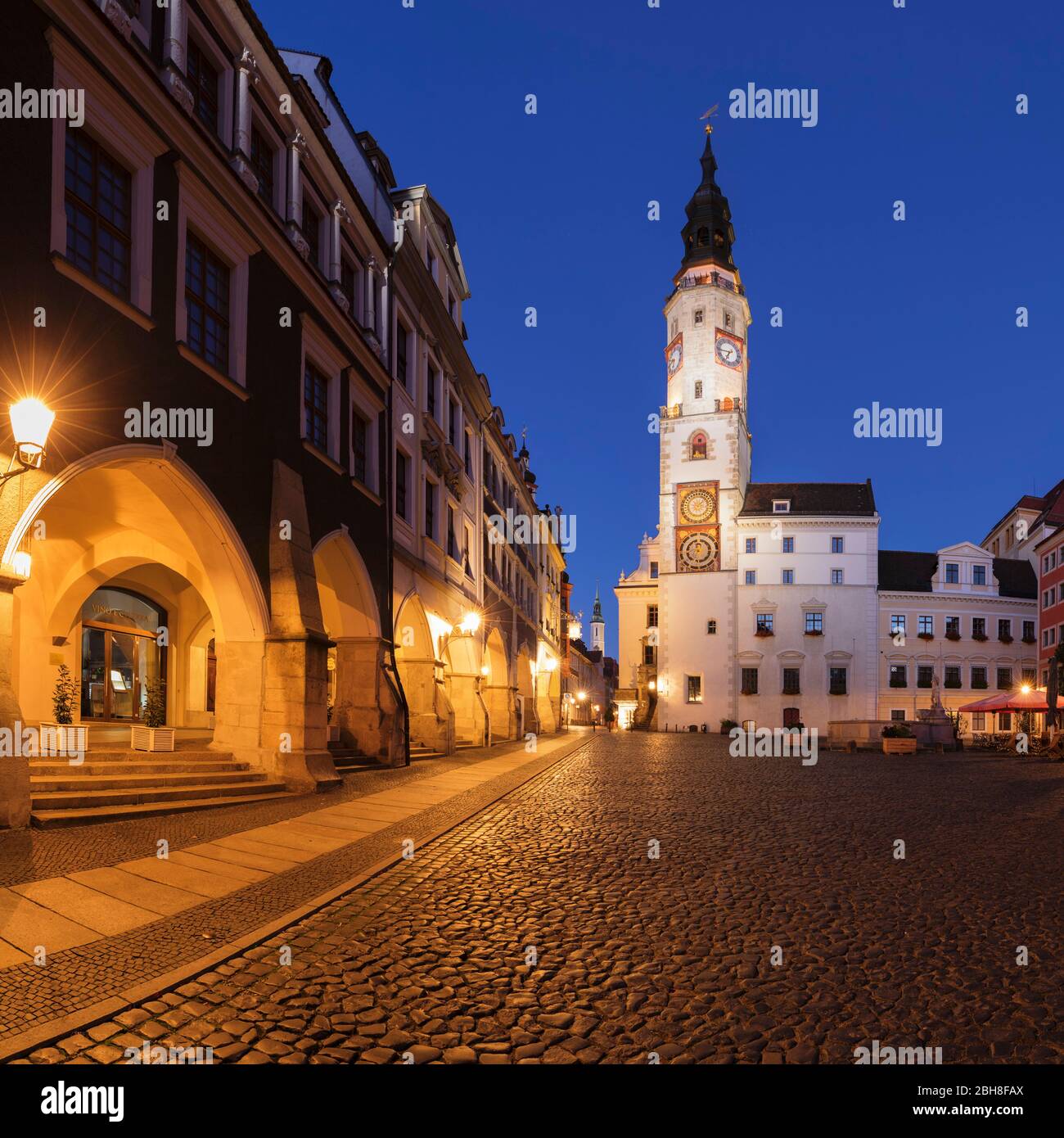 Altes Rathaus am Untermarkt, Görlitz, Sachsen, Deutschland Stockfoto
