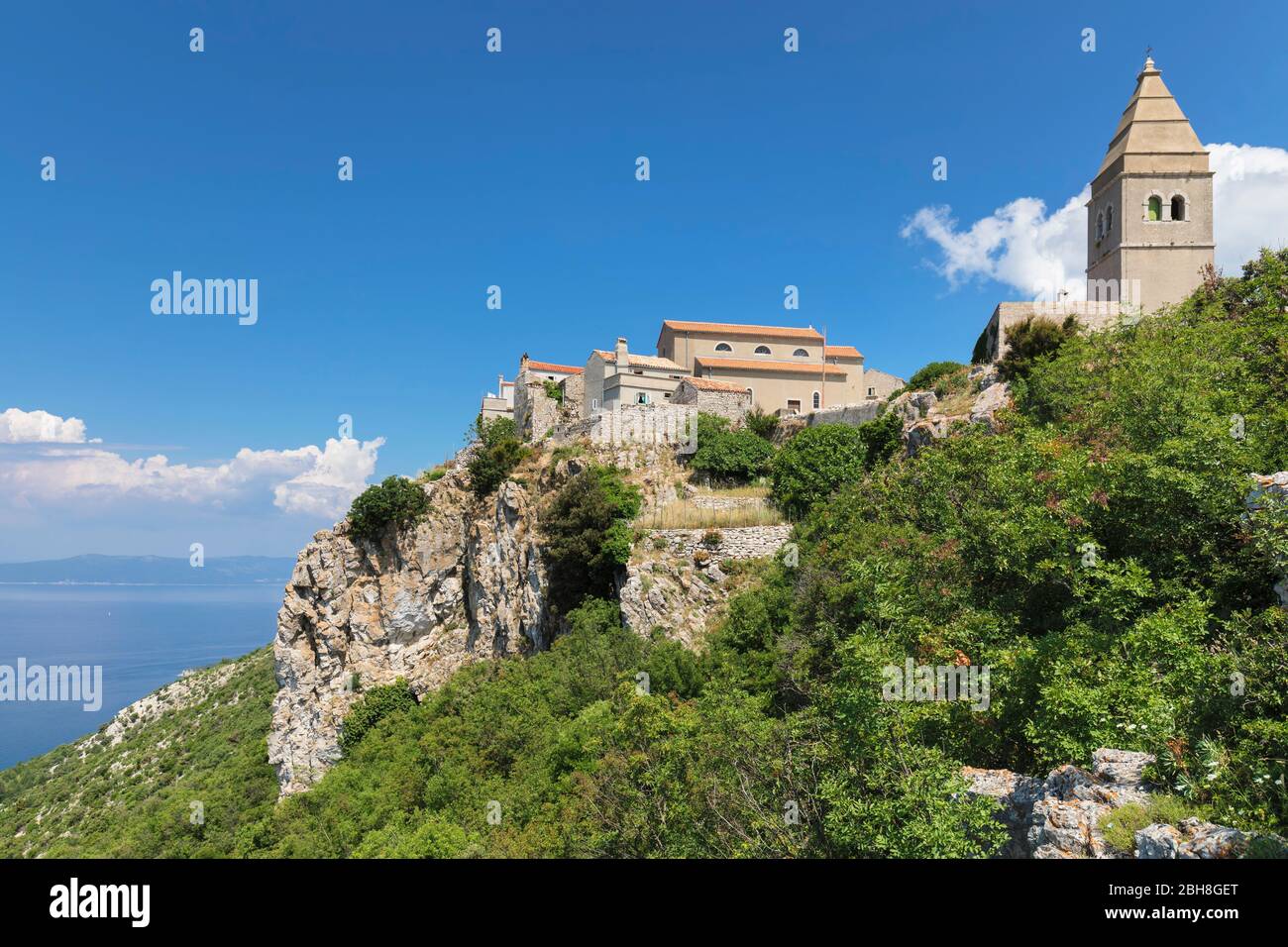 Lubenice, Cres Island, Kvarner Bay, Kroatien Stockfoto