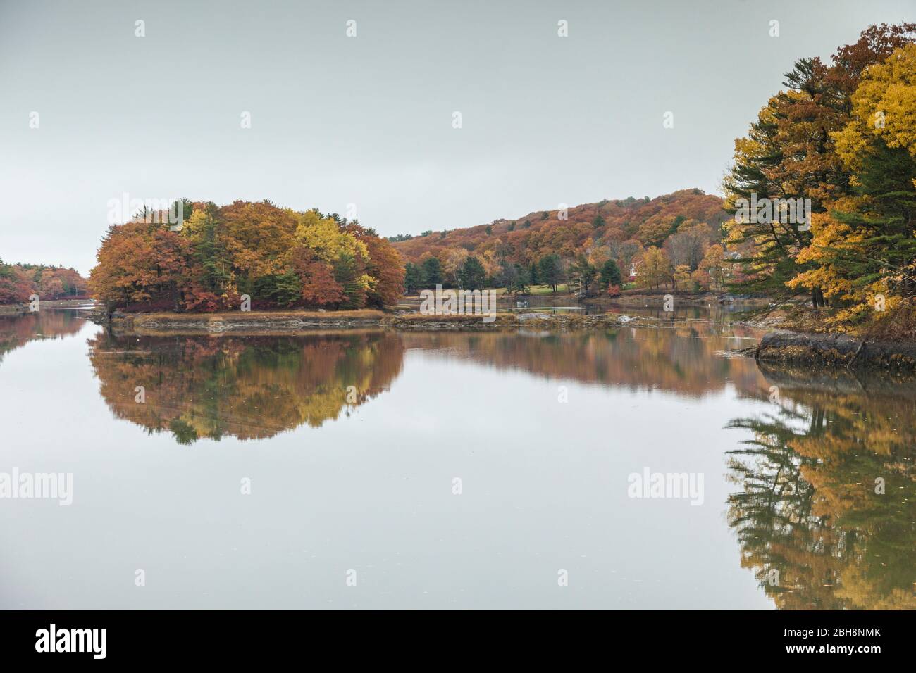 USA, Maine, Georgetown, Robinhood Cove, Herbst Stockfoto