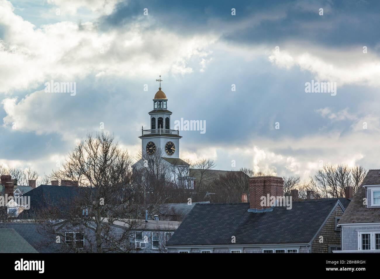 USA, New England, Massachusetts, Nantucket Island, Nantucket Town, Unitarian Universalist Kirche Stockfoto