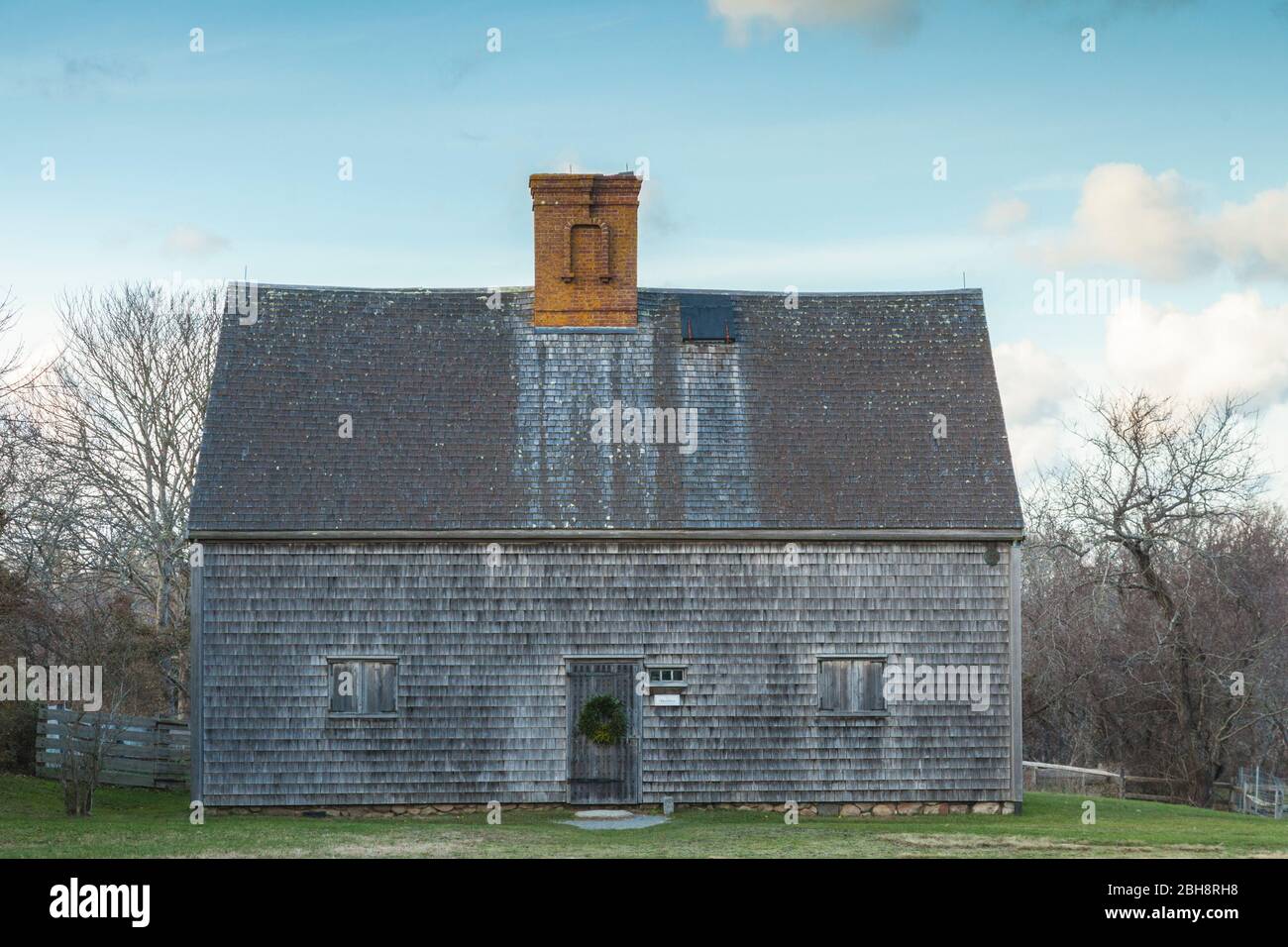 USA, Neuengland, Massachusetts, Nantucket Island, Nantucket Town, ältestes Haus auf Nantucket, aus der englischen Siedlung des frühen 17. Jahrhunderts Stockfoto