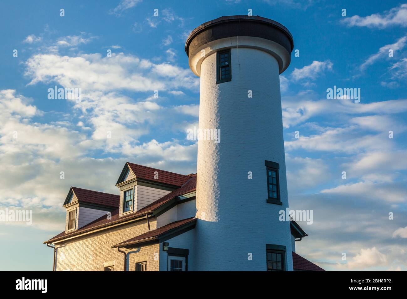 USA, New England, Massachusetts, Nantucket Island, Nantucket Town, US Coast Guard Station Brant Point, alte Nantucket Leuchtturm Stockfoto