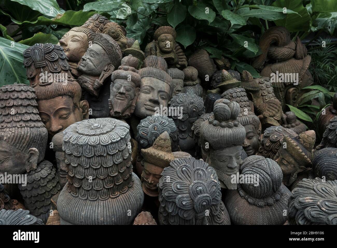 Baan Phor Liang Meun Terrakotta Garten in Chiang Mai Stockfoto
