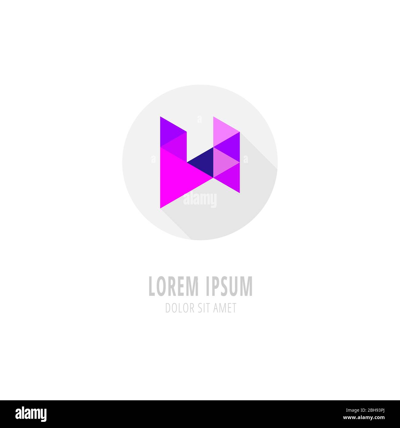 Vector Lila modernes Logo. Abstrakt gefärbtes Firmenlogo Stock Vektor