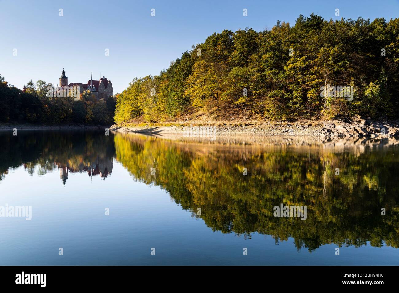 Europa, Polen, Niederschlesien, Schloss Czocha / Tzschocha Stockfoto