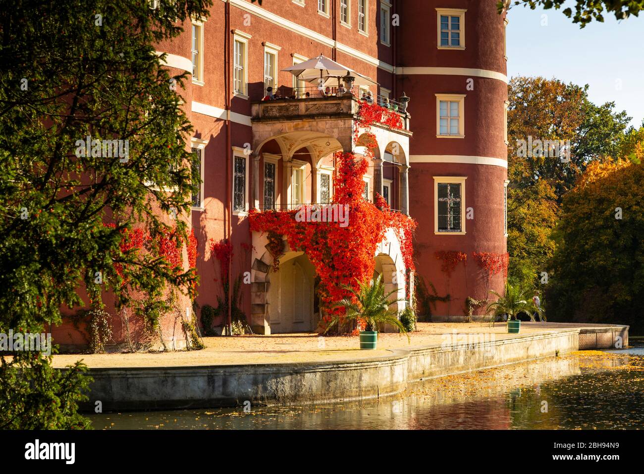 Europa, Deutschland, Muskau Park / Park Muzakowski / Muskauer Park - Schloss - Schloss Muskau Stockfoto