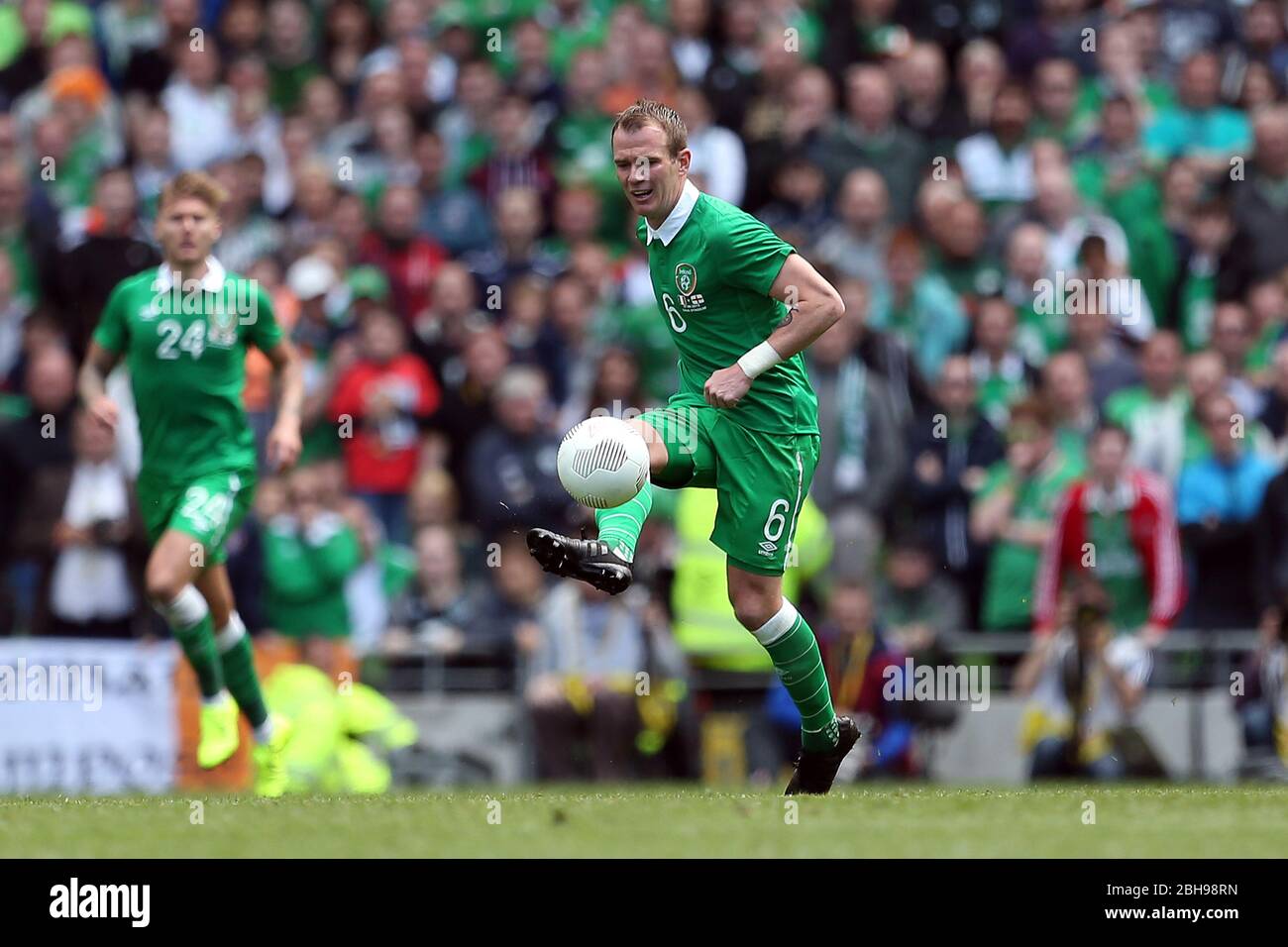 DUBLIN, REP OF IRELAND. Glen Whelan aus Irland während des internationalen Freundschaftsspiel zwischen der Republik Irland und England im Aviva Stadium, Dublin, Irland am Sonntag, den 7. Juni 2015 (Quelle: MI News) Stockfoto