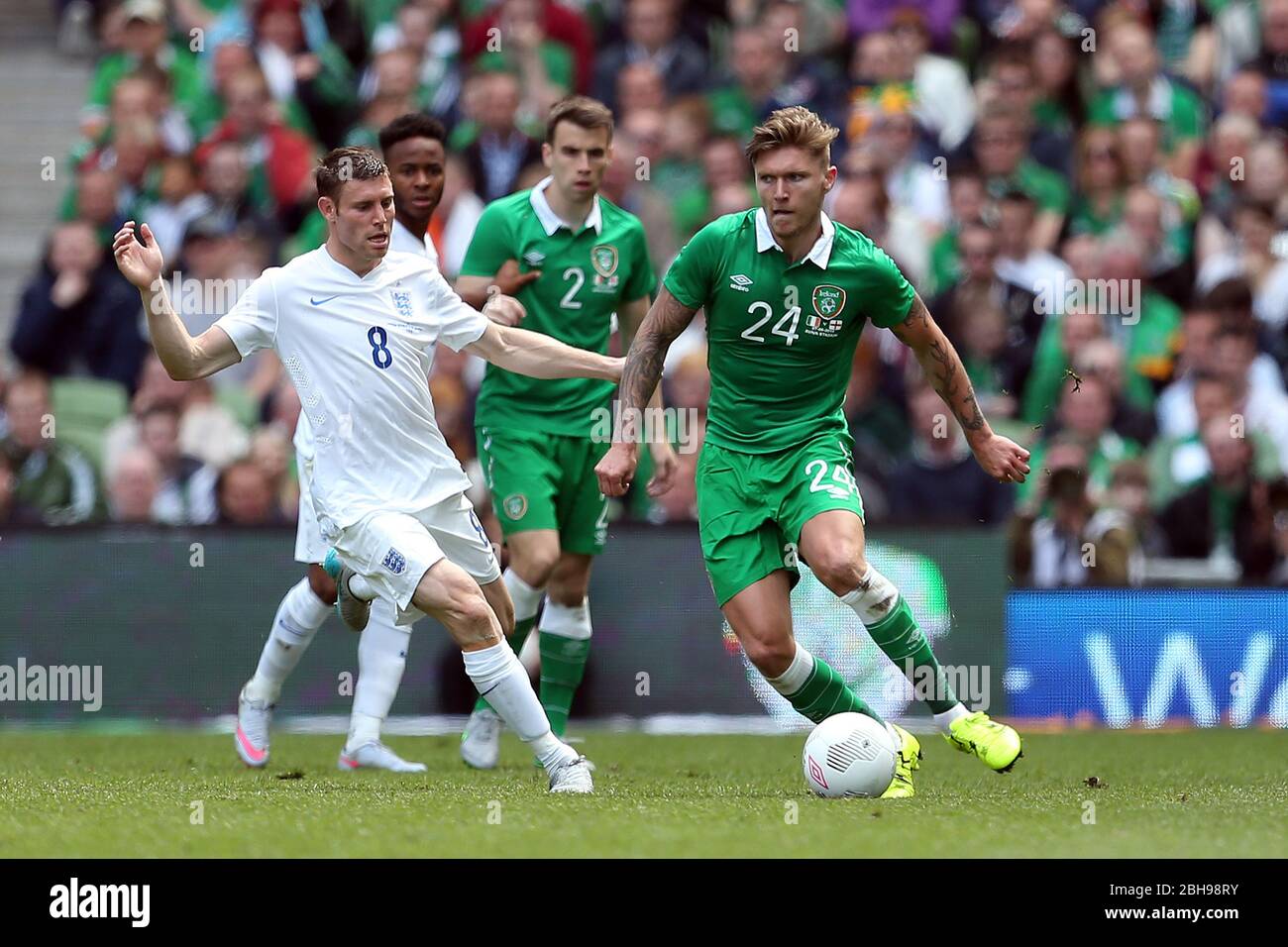 DUBLIN, REP OF IRELAND. Jeff Hendrick aus Irland während des internationalen Freundschaftsspiel zwischen der Republik Irland und England im Aviva Stadium, Dublin, Irland am Sonntag, 7. Juni 2015 (Quelle: MI News) Stockfoto