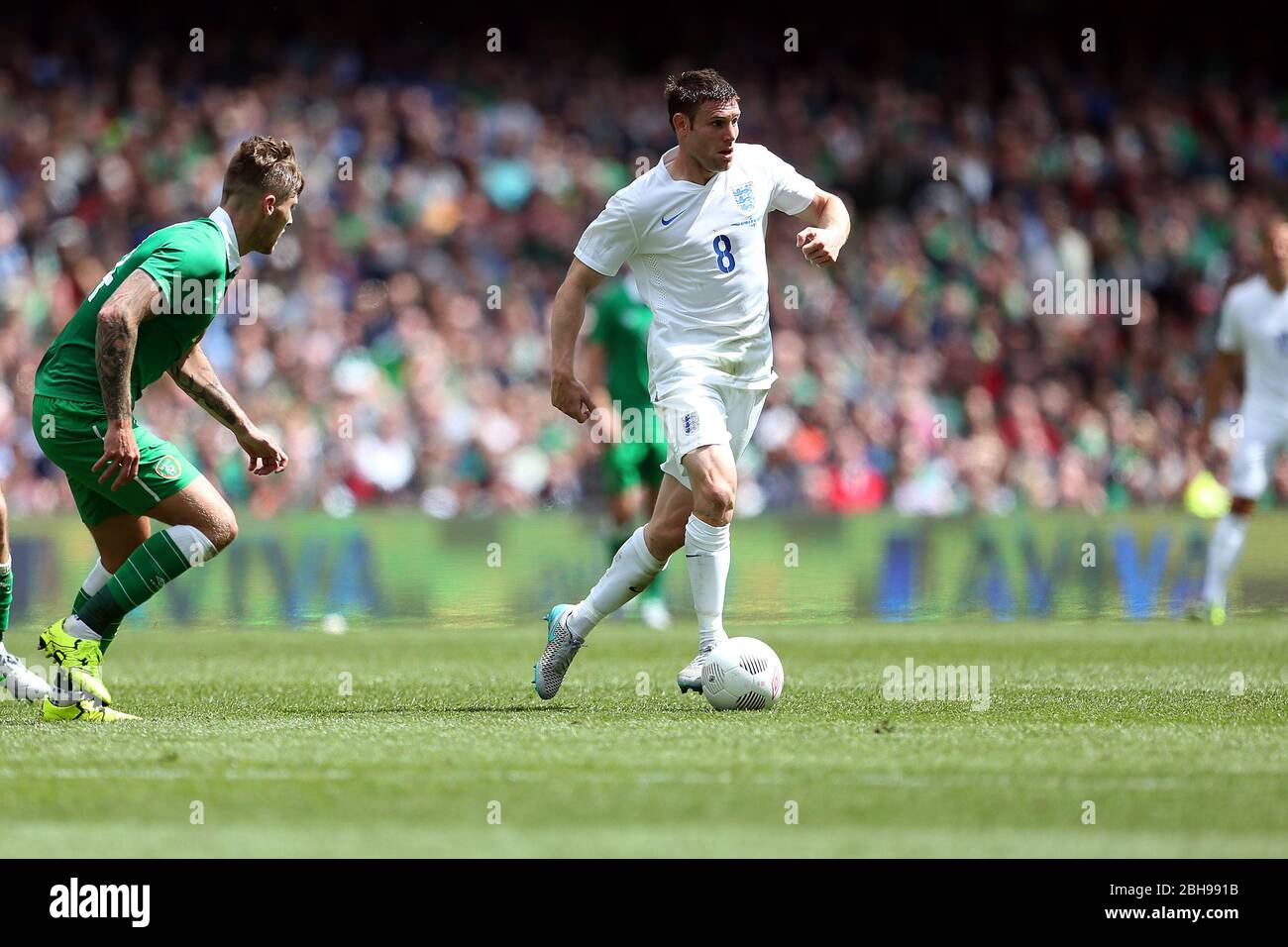 DUBLIN, REP OF IRELAND. James Milner aus England während des internationalen Freundschaftsspiel zwischen der Republik Irland und England im Aviva Stadium, Dublin, Irland am Sonntag, 7. Juni 2015 (Quelle: MI News) Stockfoto