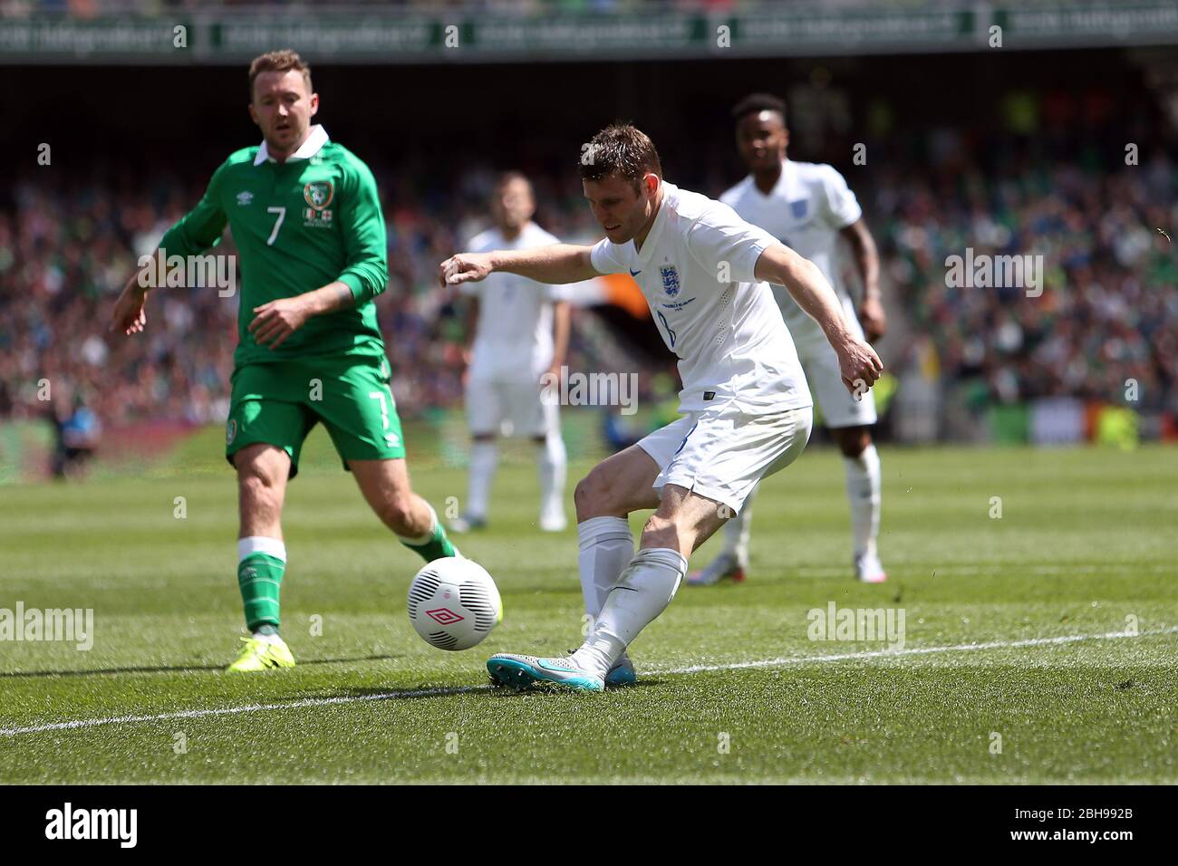DUBLIN, REP OF IRELAND. James Milner aus England während des internationalen Freundschaftsspiel zwischen der Republik Irland und England im Aviva Stadium, Dublin, Irland am Sonntag, 7. Juni 2015 (Quelle: MI News) Stockfoto