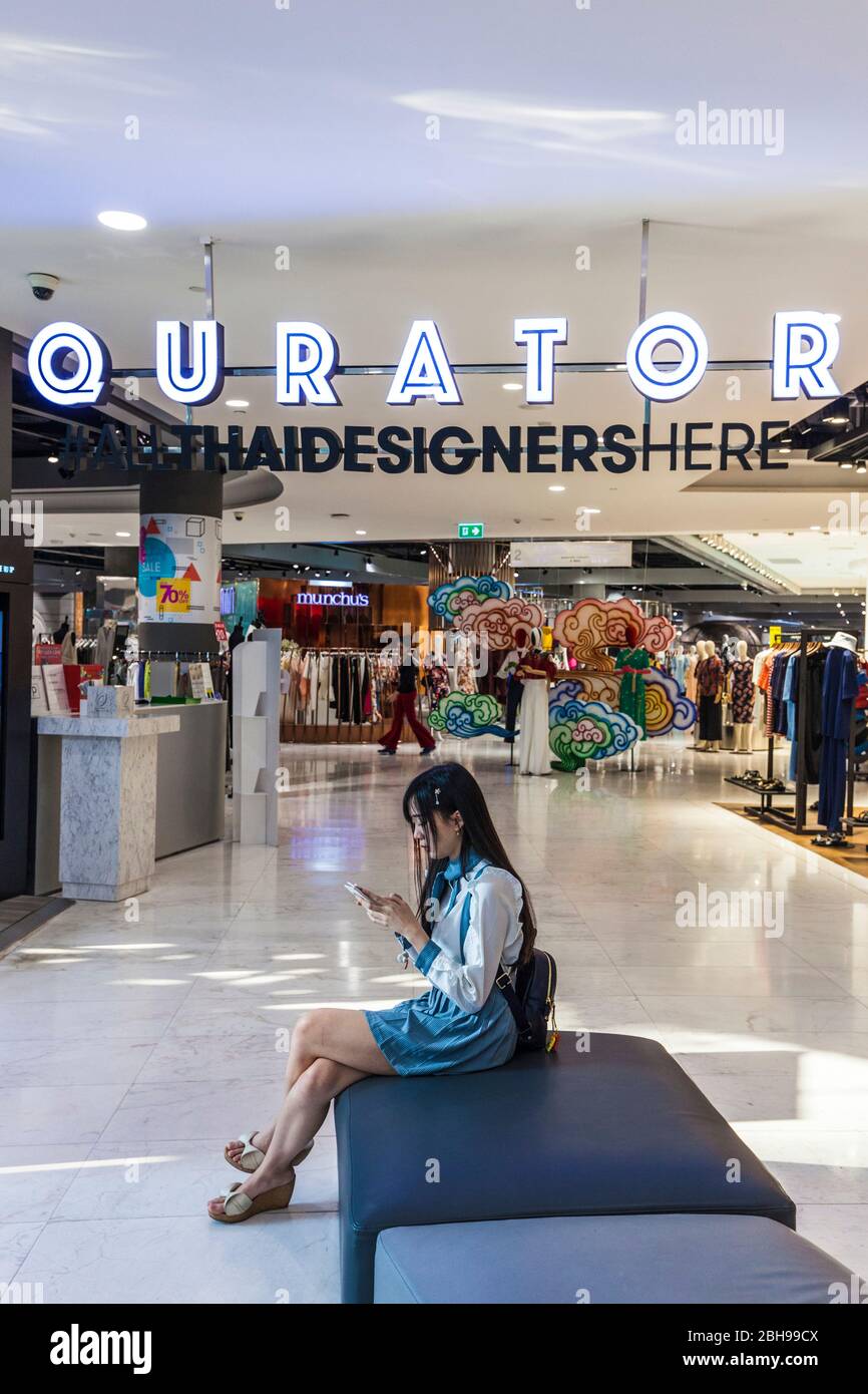 Thailand, Bangkok, Sukhumvit, Emquartier Shopping Mall, Qurator, Thai Design Bereich Stockfoto