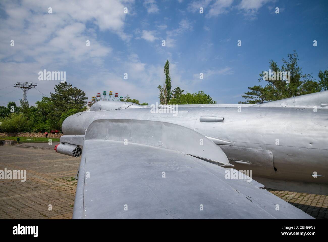 Armenien, Yerevan, sowjetischen Mutter Armenien Park und sowjetischen Mig-17 Jet Fighter Stockfoto