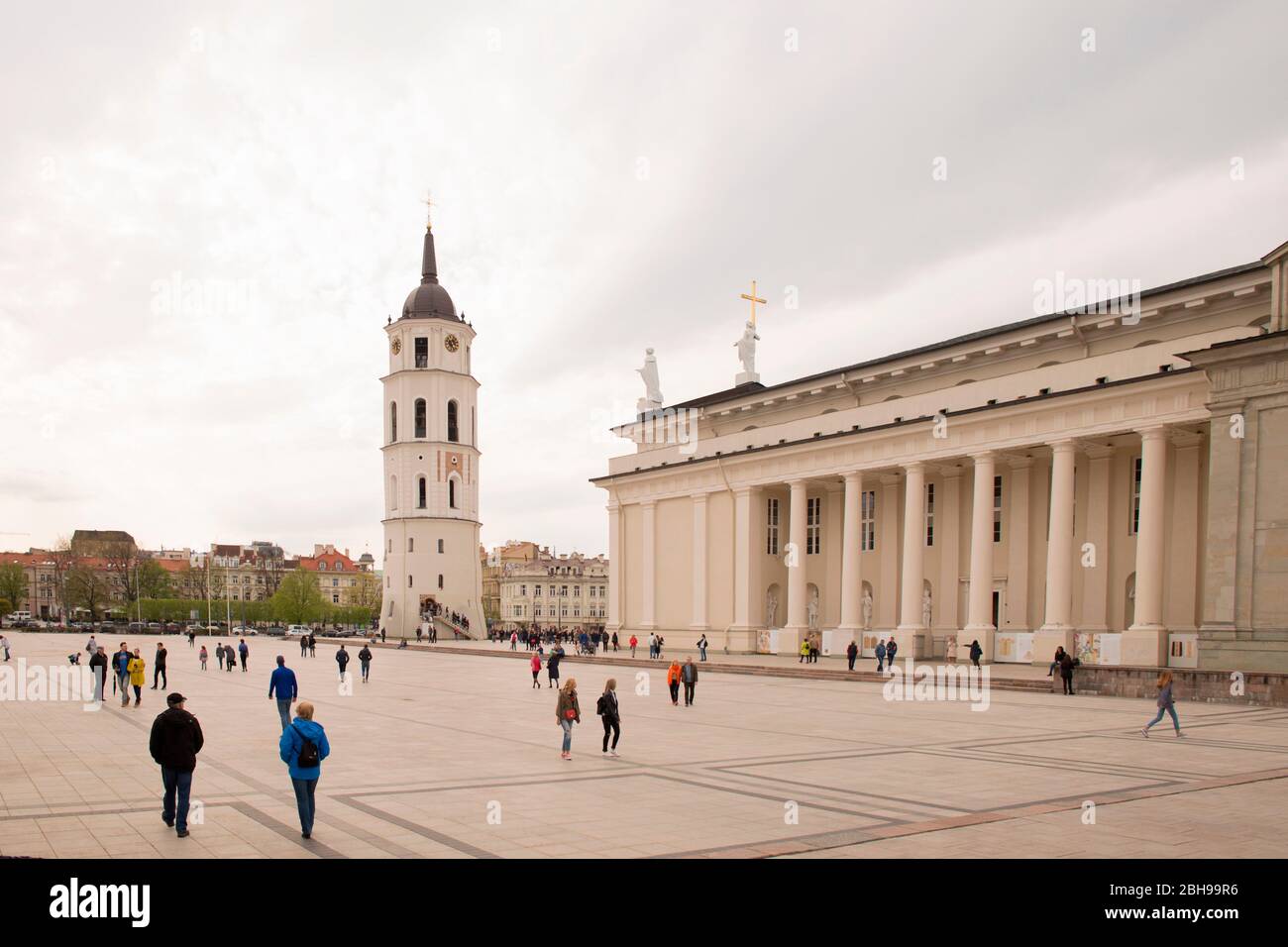 Vilnius Cathedral Square, Vilnius Old Town, Litauen Stockfoto