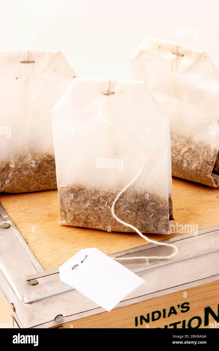 Ernährung, Getränke, Tee, Teedose, Teebeutel Stockfoto