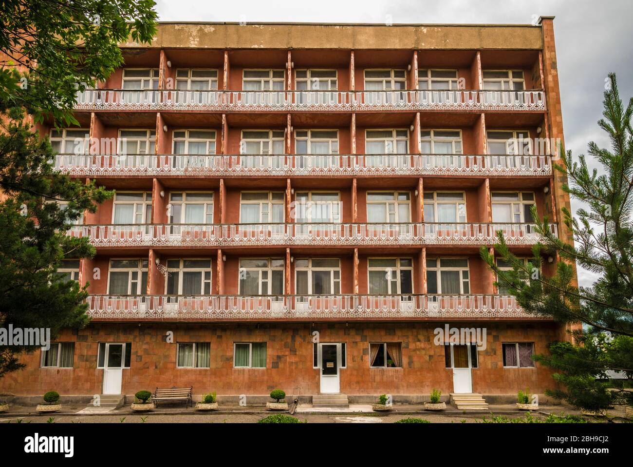 Armenien, Kraljevo, sowjetischen Hotel Gladzor, Außen, ER Stockfoto