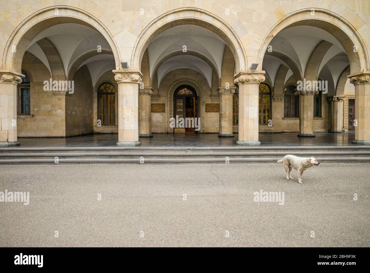 Georgien, Gori, Stalin Museum widmet sich ehemaligen sowjetischen Diktator Josef Stalin, außen Stockfoto