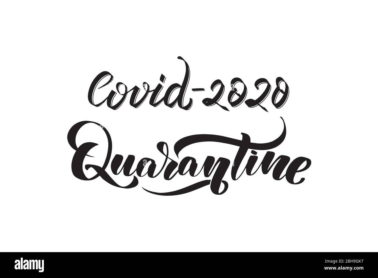 Vektor Kalligraphie Abbildung auf weißem Hintergrund. Stock Vektor