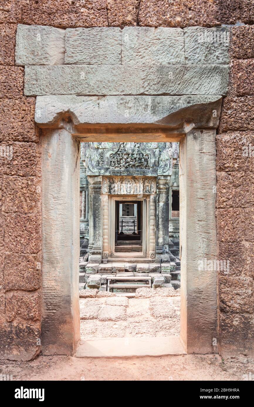 Kambodscha, Angkor, Banteay Samre Tempel, Innenansicht Stockfoto