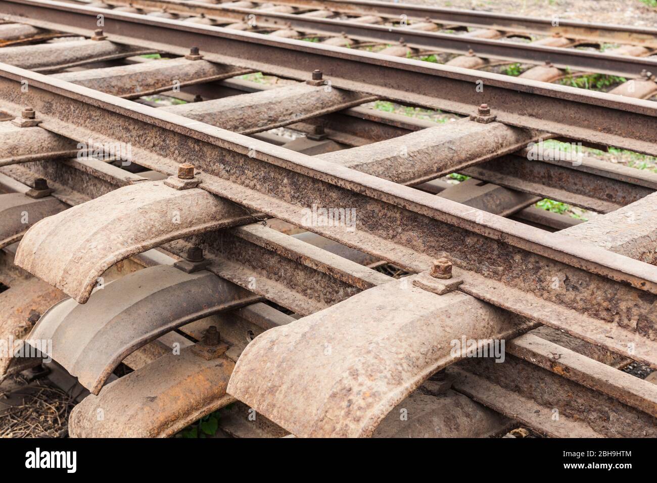 Kambodscha, Battambang, Battambang Bahnhof, Bahnschienen Stockfoto