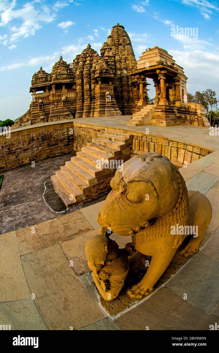 Khajuraho Tempel, Madhya Pradesh, Indien Stockfoto