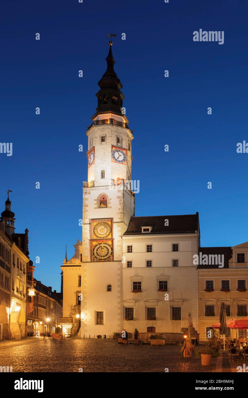 Altes Rathaus am Untermarkt, Görlitz, Sachsen, Deutschland Stockfoto