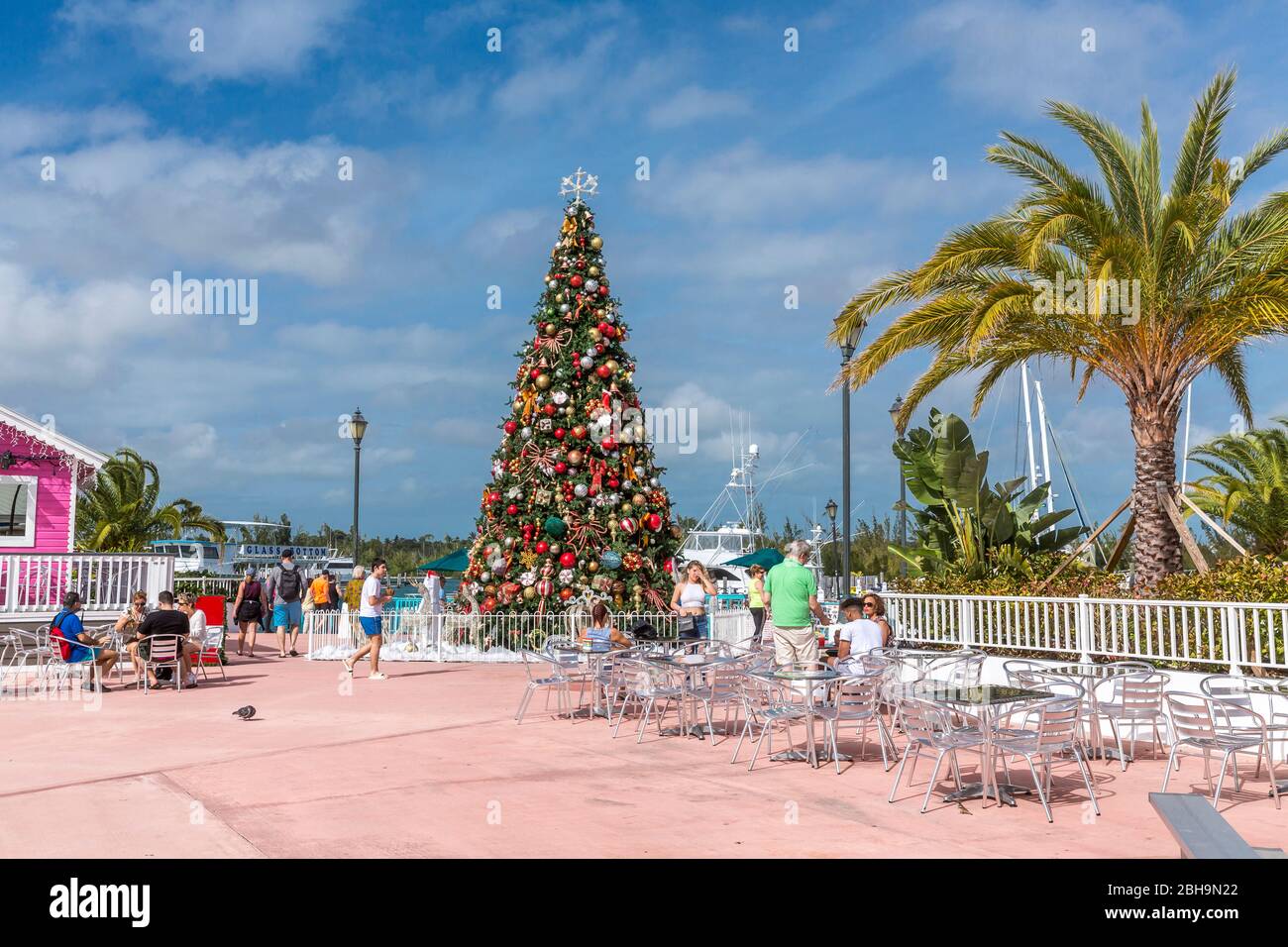 Port Lucaya Marktplatz, Freeport, Grand Bahama, Bahamas, Karibik, Atlantischer Ozean, Mittelamerika Stockfoto