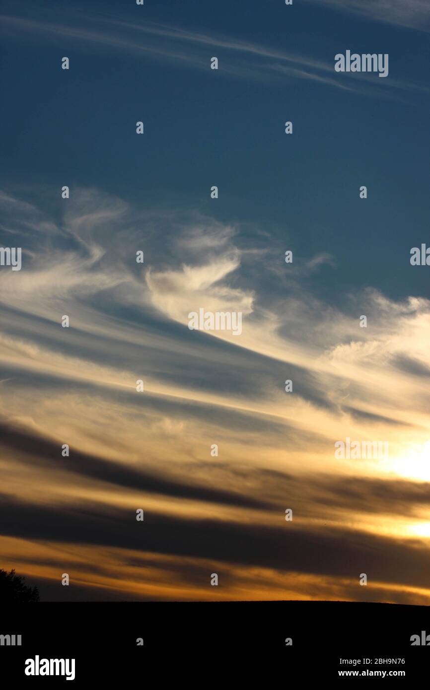 Sonnenuntergang, Wolkenhimmel Stockfoto