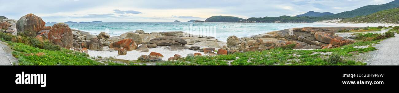 Küstenlandschaft, Quietschender Strand, Wilsons Promontory National Park, Victoria, Australien, Oceania Stockfoto