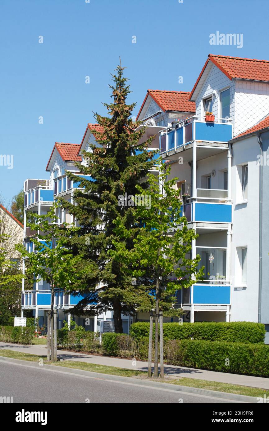 Appartementhaus Strandruh, Binz auf Rügen, Insel Rügen, Mecklenburg-Vorpommern, Deutschland, Europa Stockfoto
